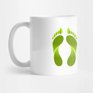 Foot print with leaves Mug